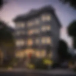 Elegant architecture of a Pacific Heights apartment building