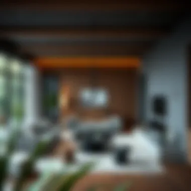 Modern Living Area with Amenities Spacious living area showcasing modern amenities