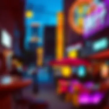 Downtown Nightlife: Vibrant Atmosphere Vibrant nightlife scene in the downtown area