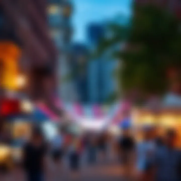 A vibrant street festival showcasing local culture