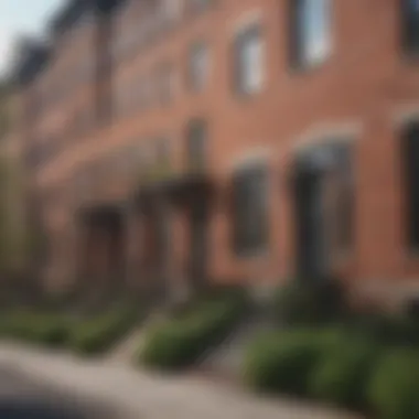 Modern apartments alongside traditional brownstones in Boston