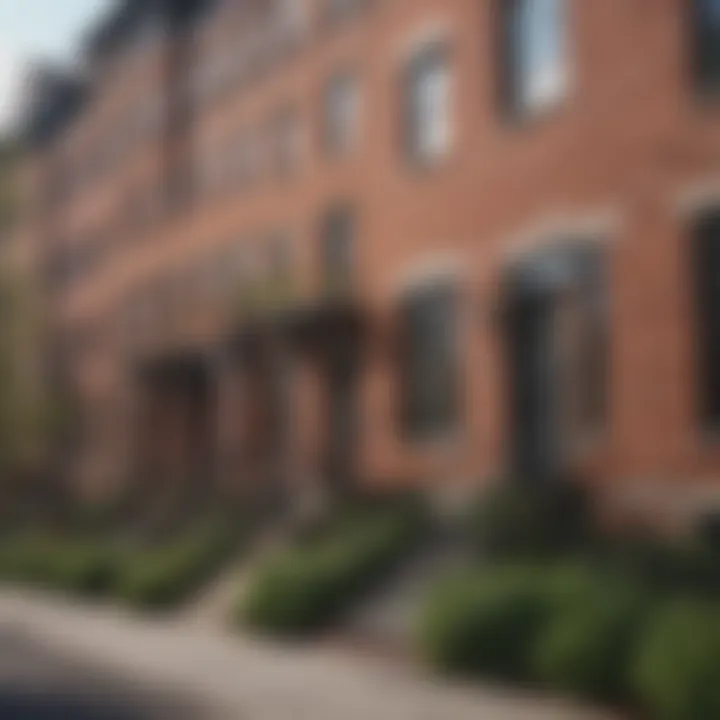 Modern apartments alongside traditional brownstones in Boston