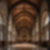 Elegant vaulted ceiling in a historic cathedral