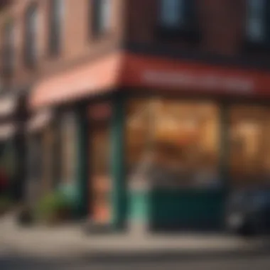 Local Life in Brooklyn A vibrant street scene illustrating local shops and restaurants in Brooklyn