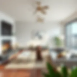 Spacious dog-friendly living room with modern decor