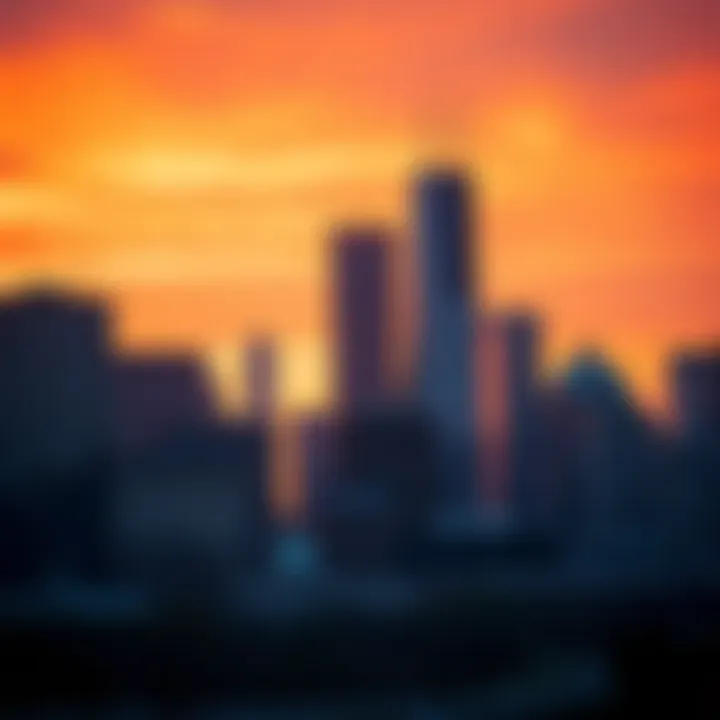 Chicago Skyline at Sunset Stunning skyline view of Chicago at sunset