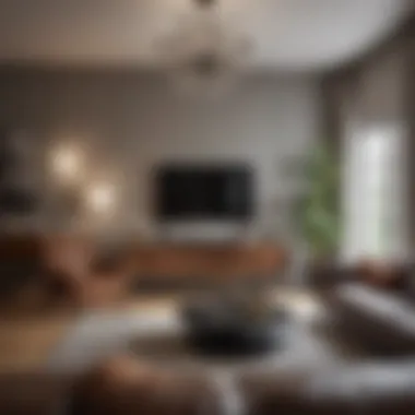 Stylish Living Room Setup Elegant living room in a furnished house