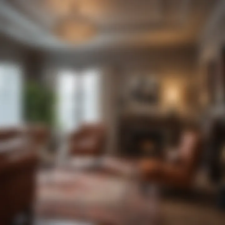 Interior design of a heritage apartment, blending vintage elements with modern decor