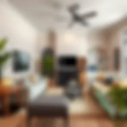 Cozy living room in a rental home with utilities included