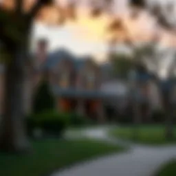 Charming neighborhood in Far North Dallas showcasing beautiful homes
