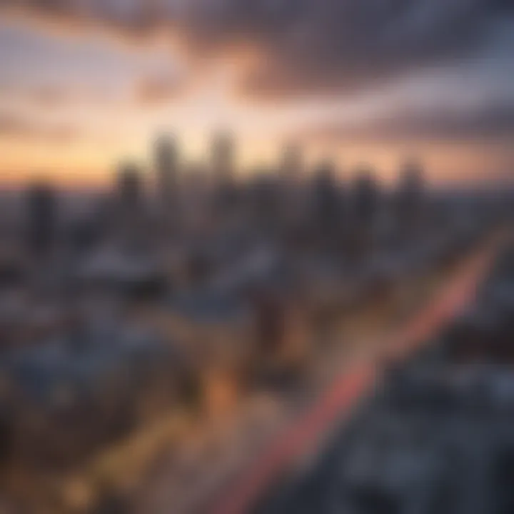 Rooftop view of downtown Atlanta skyline