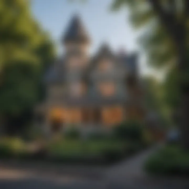 Beautiful Victorian house in a tree-lined street