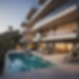 Architectural design of Malibu West Apartments showcasing modern aesthetics