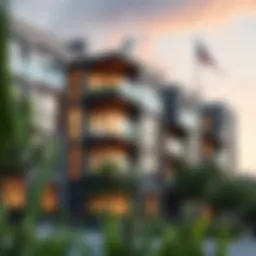 Modern multi-family architecture showcasing innovative design.