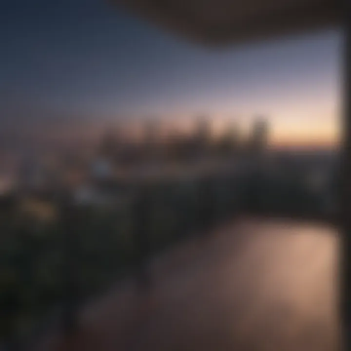 Scenic view of Atlanta skyline from a rental property balcony