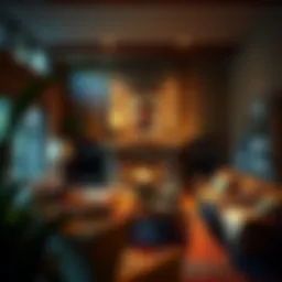 Welcoming living room in a rental house