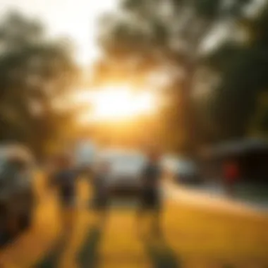 Community Life in Atlanta's Parks Vibrant community park bustling with activity