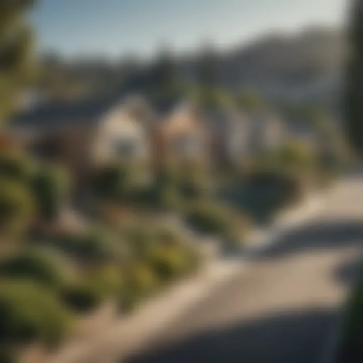 Scenic view of a Los Angeles neighborhood featuring rental cottages