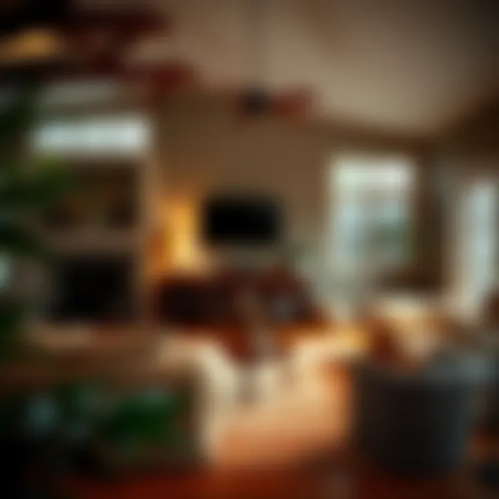 Cozy living room interior of a rented house in Eagle Rock