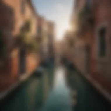 Scenic view of Venice canals and local culture