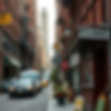 Life in New York Neighborhoods A vibrant neighborhood street scene in New York City
