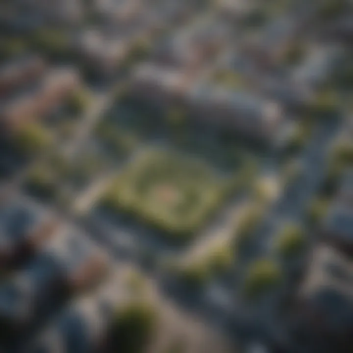 Aerial view of South Philadelphia showcasing the layout and greenery