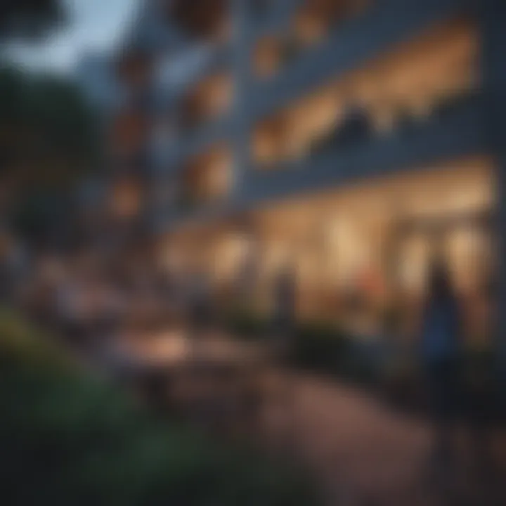 Diverse community gathering in a multifamily setting