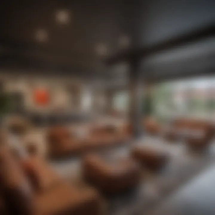An inviting community lounge area within The Alamo Apartments.