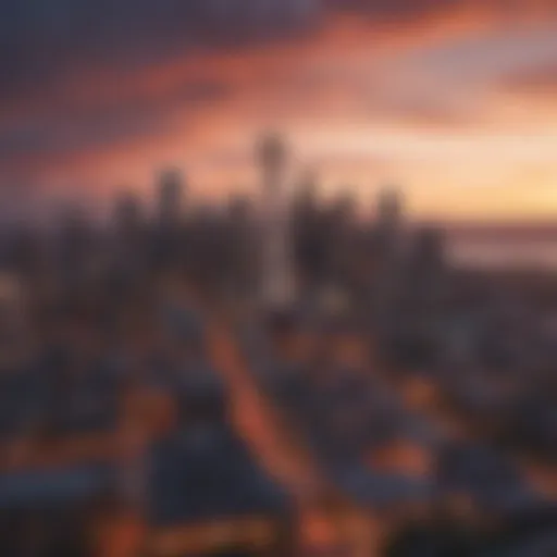 A breathtaking view of Seattle's skyline at sunset