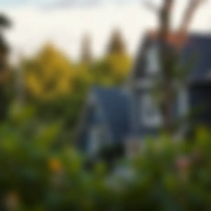 Charming Neighborhoods in Seattle A cozy neighborhood in Seattle with charming houses and lush trees.