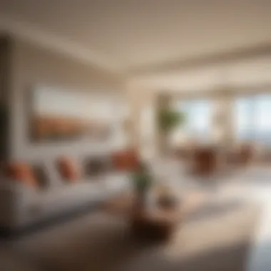 Contemporary Interior Design: A Glimpse Inside the Dunes Apartments Interior design showcasing contemporary decor and spacious living areas