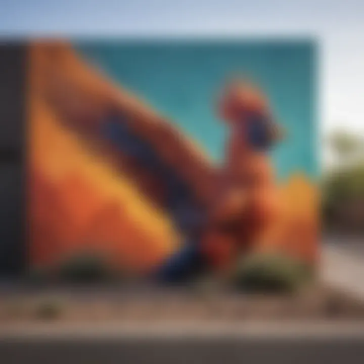 Colorful murals reflecting the cultural significance of a Phoenix neighborhood