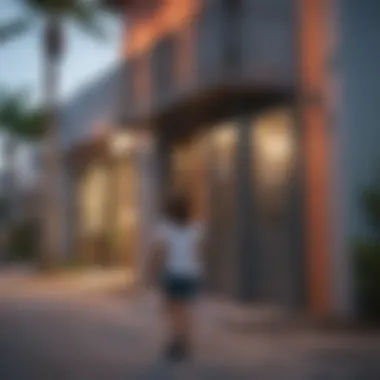 Children playing in a safe residential area