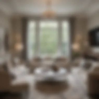 Cozy living room interior of a Georgetown townhouse with elegant decor