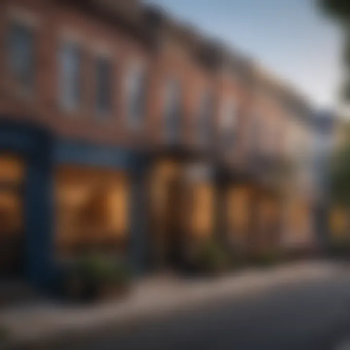 Local cafe and shops in Georgetown, enhancing the neighborhood lifestyle