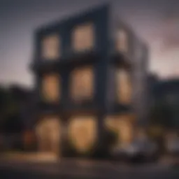 Stylish exterior of a modern Trinidad DC apartment building