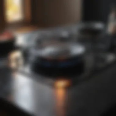 Stubborn stains on black glass stove top