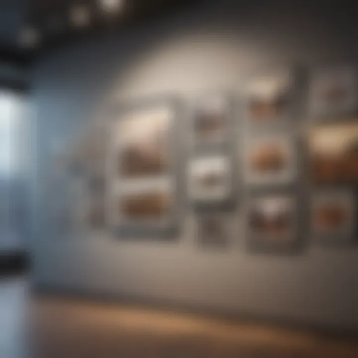 Artistic heights depicted in a gallery wall setup