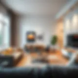 Cozy apartment living room showcasing modern decor
