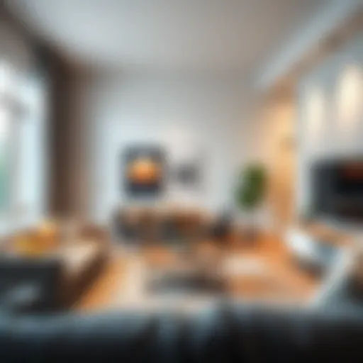 Modern Living Space Cozy apartment living room showcasing modern decor