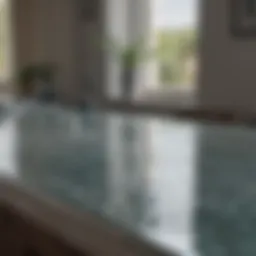 Spotless glass top reflecting light