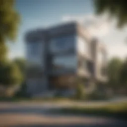 A panoramic view of Hillen showcasing its unique architectural style