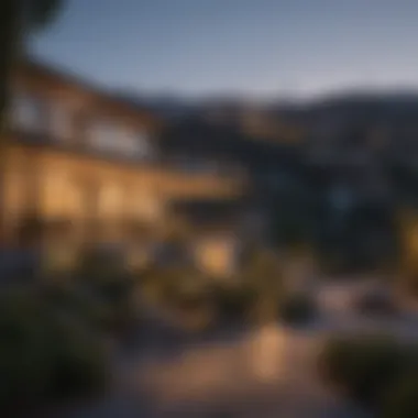 Charming Evening in Hollywood Hills Elegant evening scene in a Hollywood Hills neighborhood