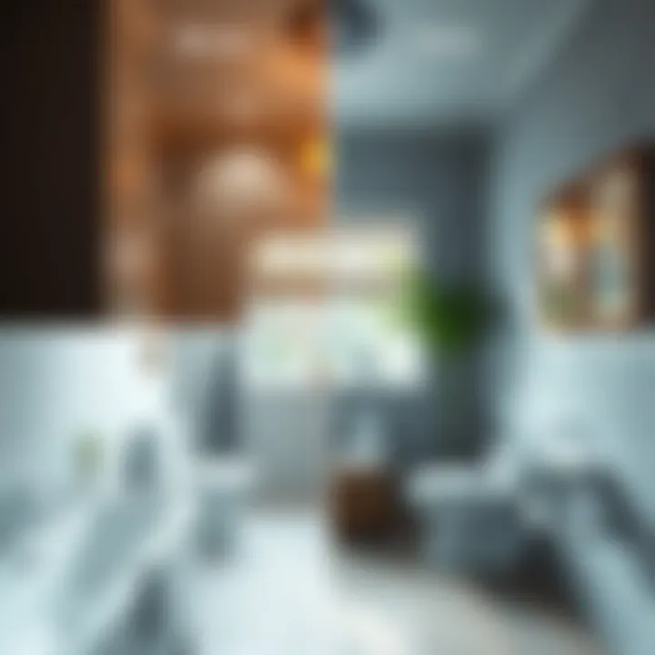 Disinfected Bathroom Comparison Before and after comparison of a disinfected bathroom