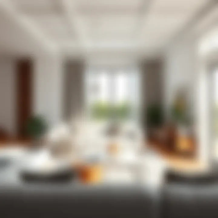 Pristine Living Room Environment Sanitized living room showcasing a pristine environment