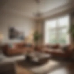 A beautifully staged living room ready for a showing