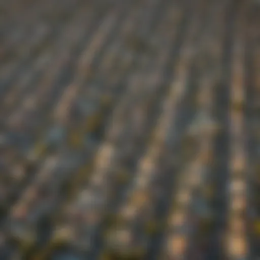 Aerial view of a vibrant Los Angeles neighborhood