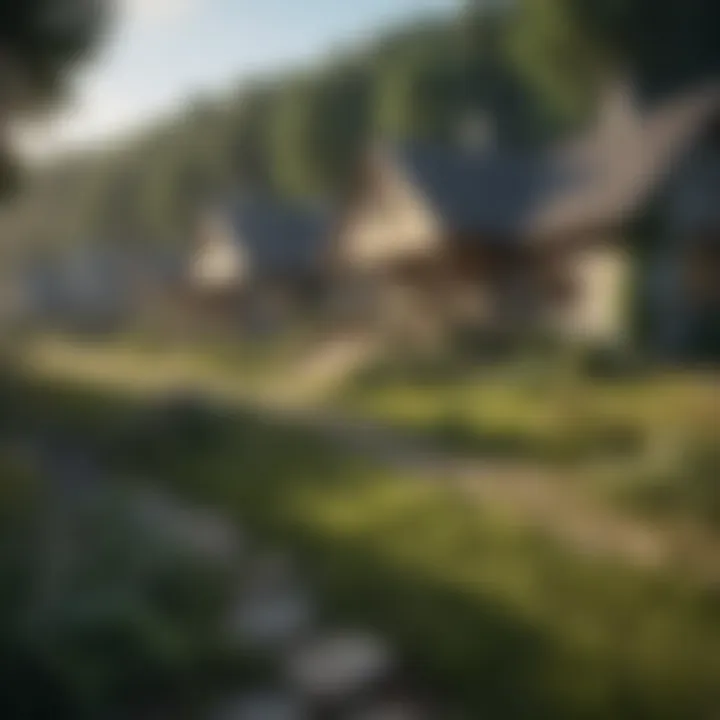 Scenic rural landscape highlighting available residential lots.