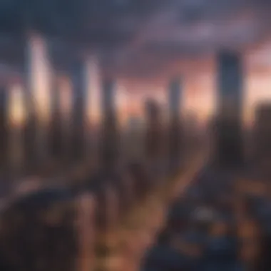 Booming Real Estate Market Skyline A vibrant skyline representing a booming real estate market.