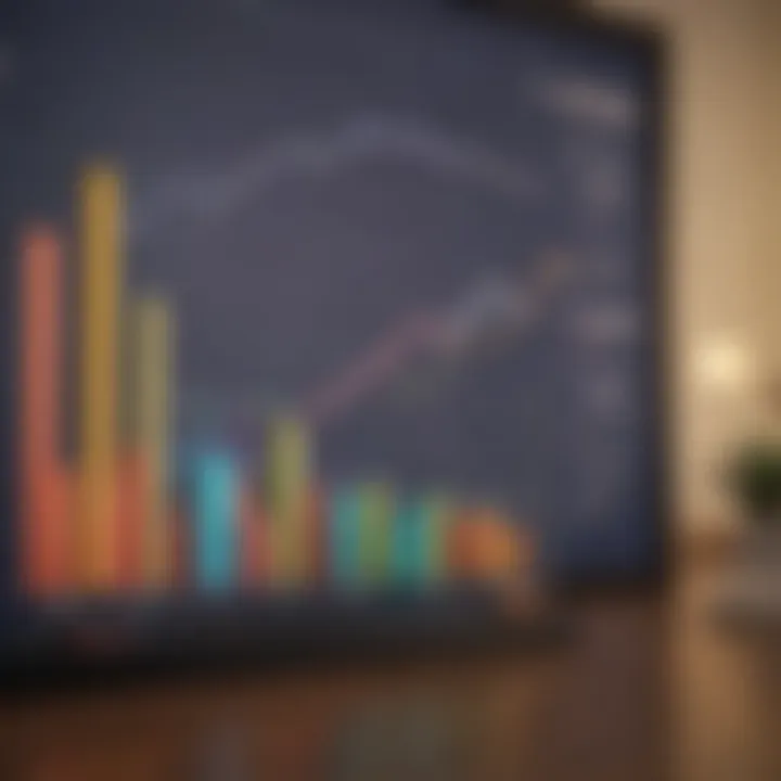 An analytical graph depicting real estate market trends over time.